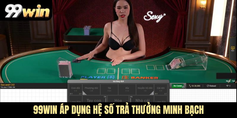 99Win áp dụng hệ số trả thưởng minh bạch
