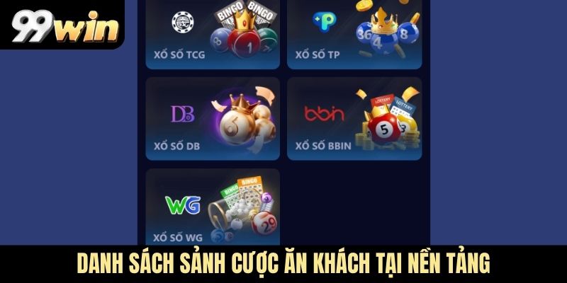 Danh sách sảnh cược ăn khách tại nền tảng