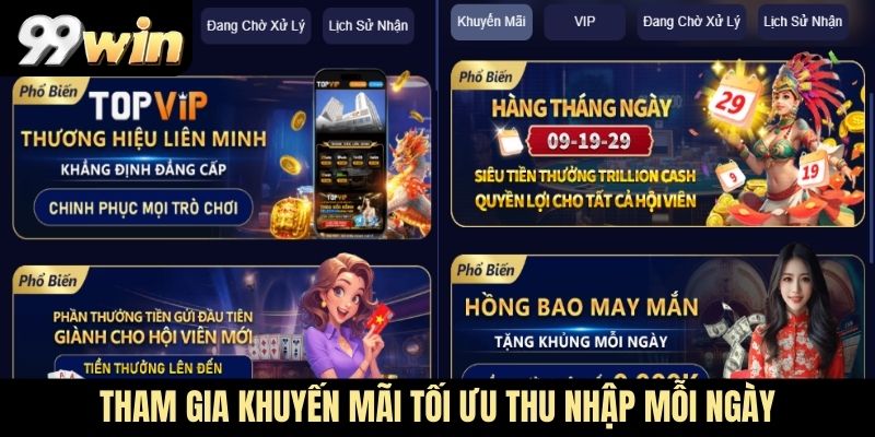 Tham gia khuyến mãi tối ưu thu nhập mỗi ngày